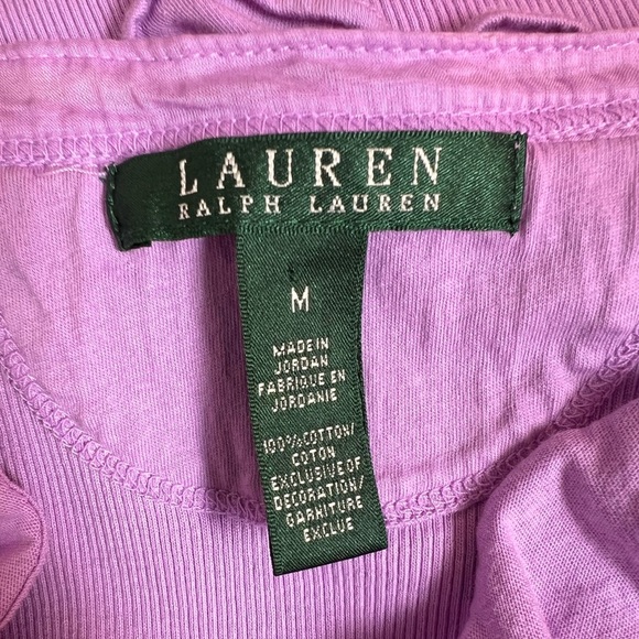 LAUREN RALPH LAUREN Purple Ruffled Women's Top/size M - Picture 9 of 10